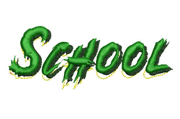 Cool School Font: A Vibrant Typography for Creative Embroidery