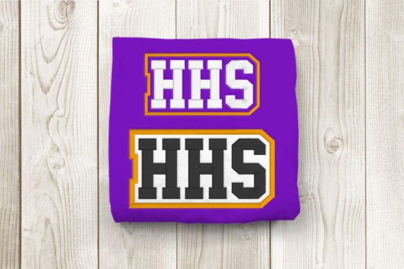 HHS High School Initials Embroidery: A Stylish Design