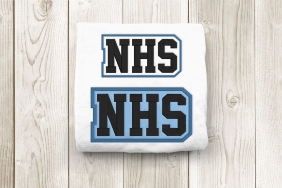 NHS High School Initials Embroidery Design