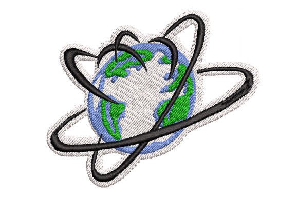 Propulsion Around the World: A Global Travel Embroidery Design